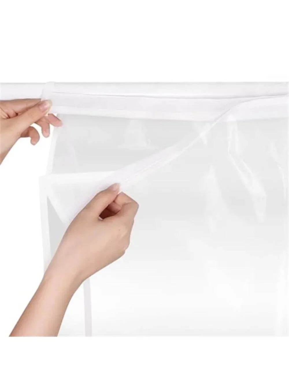 Clear Garment Bags Hanging Clothes Cover Long Dress Storage Zipper Closet